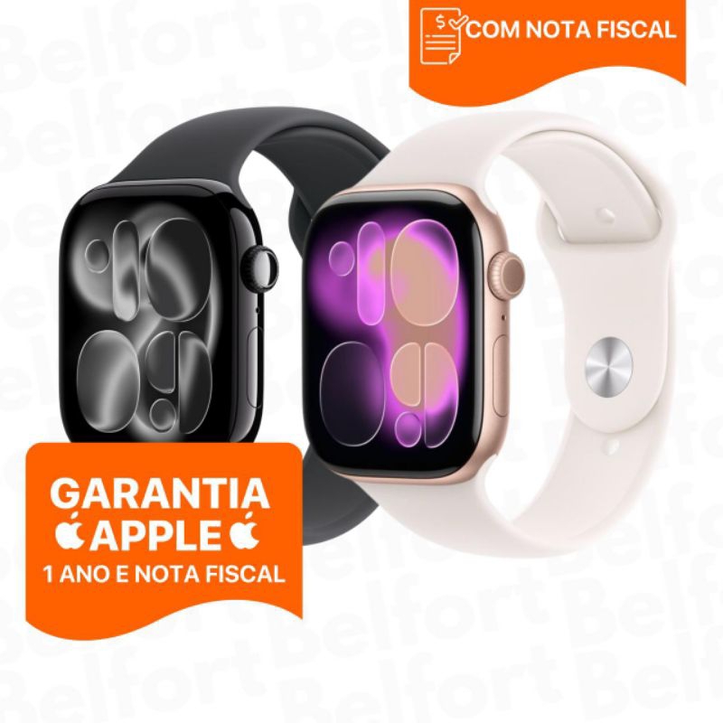 Relogio Apple Watch Series 11 GPS 42mm 46mm S11 Lançamento 1 ano garantia com Nota Fiscal