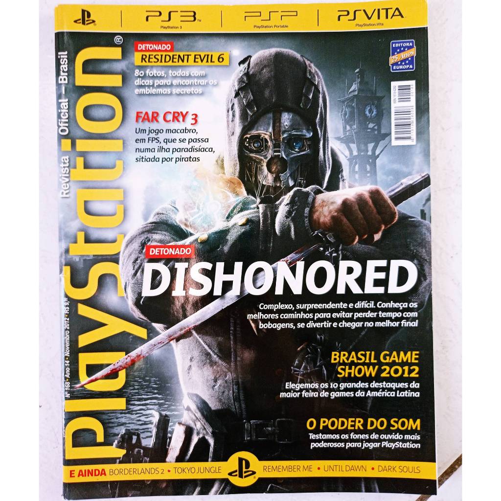 Revista Playstation Ano 14 Nº 168 com detonado de Resident Evil 6 para encontrar os emblemas secretos
