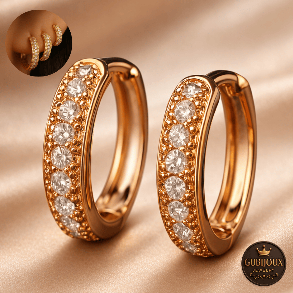 Kit 3 Pares de Argolas Cravejadas Estilo Blogueira, Leve e Elegante. em Oferta na Shopee