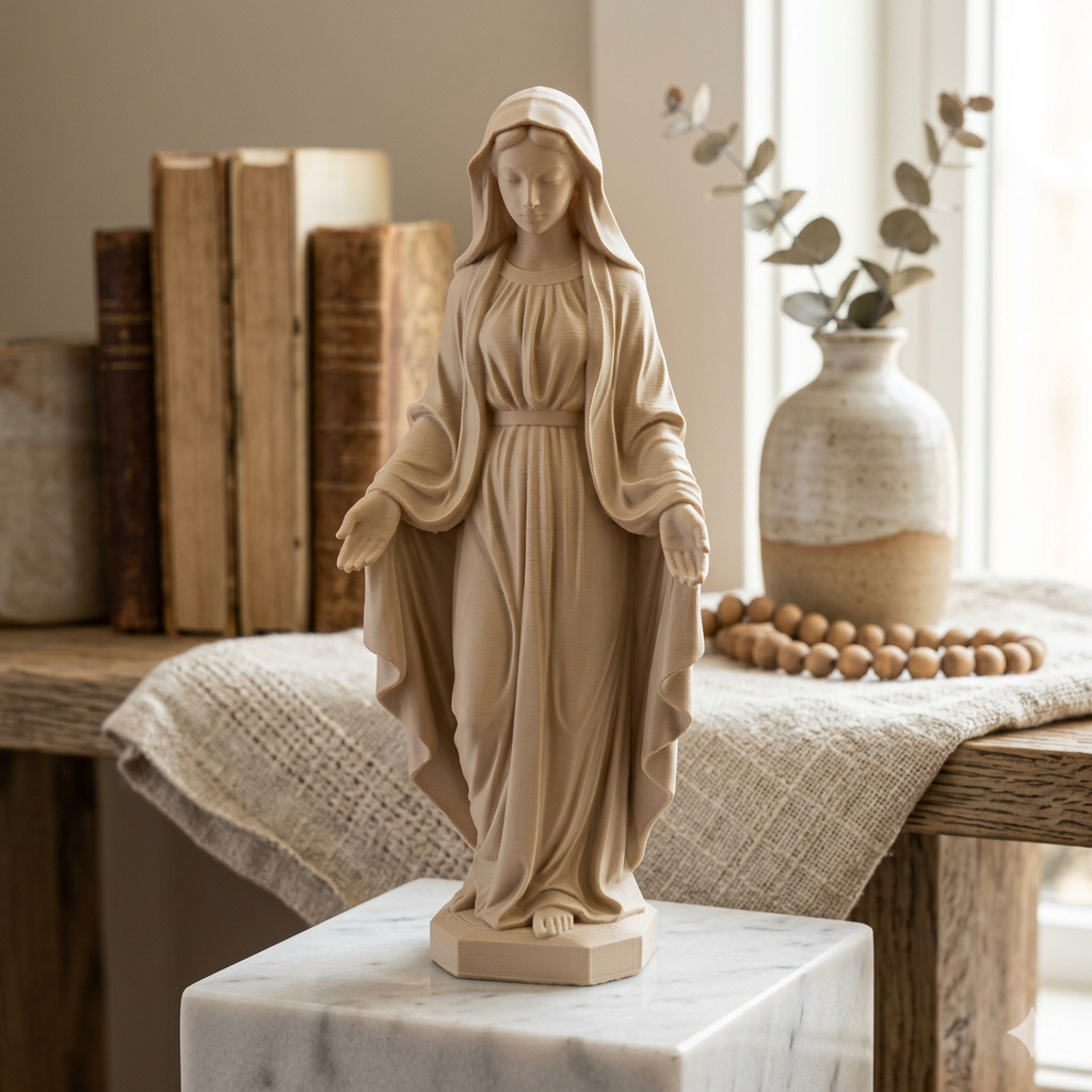 Imagem Nossa Senhora das Graças Virgem Maria  Decorativa 14-16-20cm Artigo Religioso Decoração