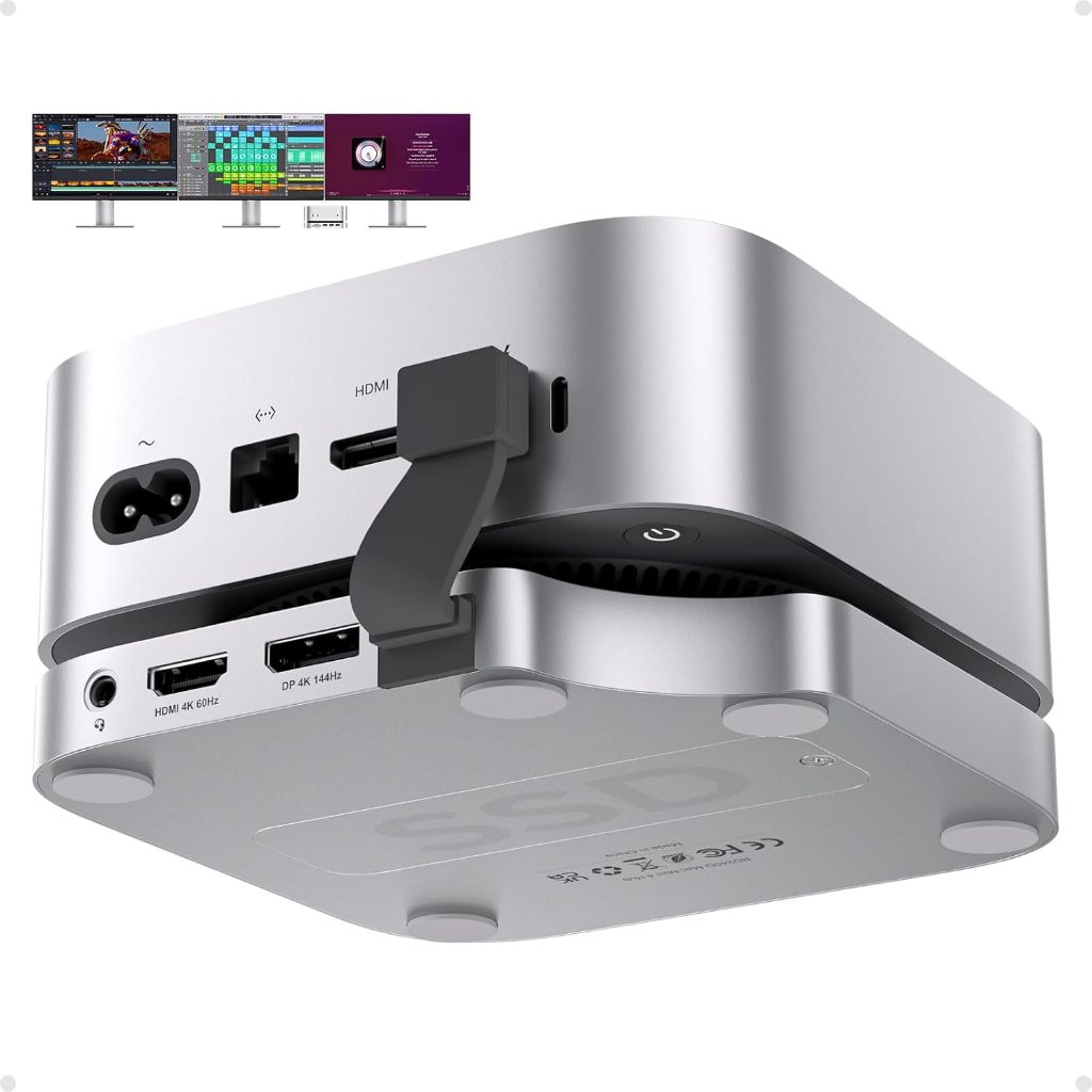 Hub Usb C Dock Station Mac Mini M4 e M4 Pro com Case Ssd Nvme 10 Gbps 4k