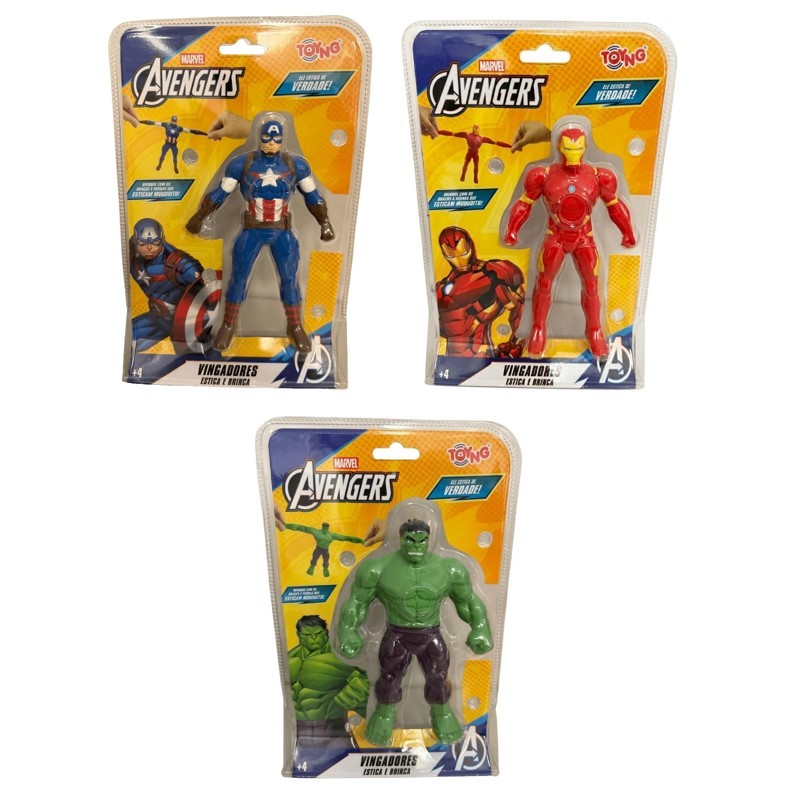 Boneco Vingadores Estica e Brinca - Toyng