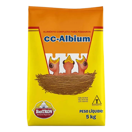 Papinha CC Albium Biotron - 5kg - Ideal para Criadores e Grandes Ninhadas