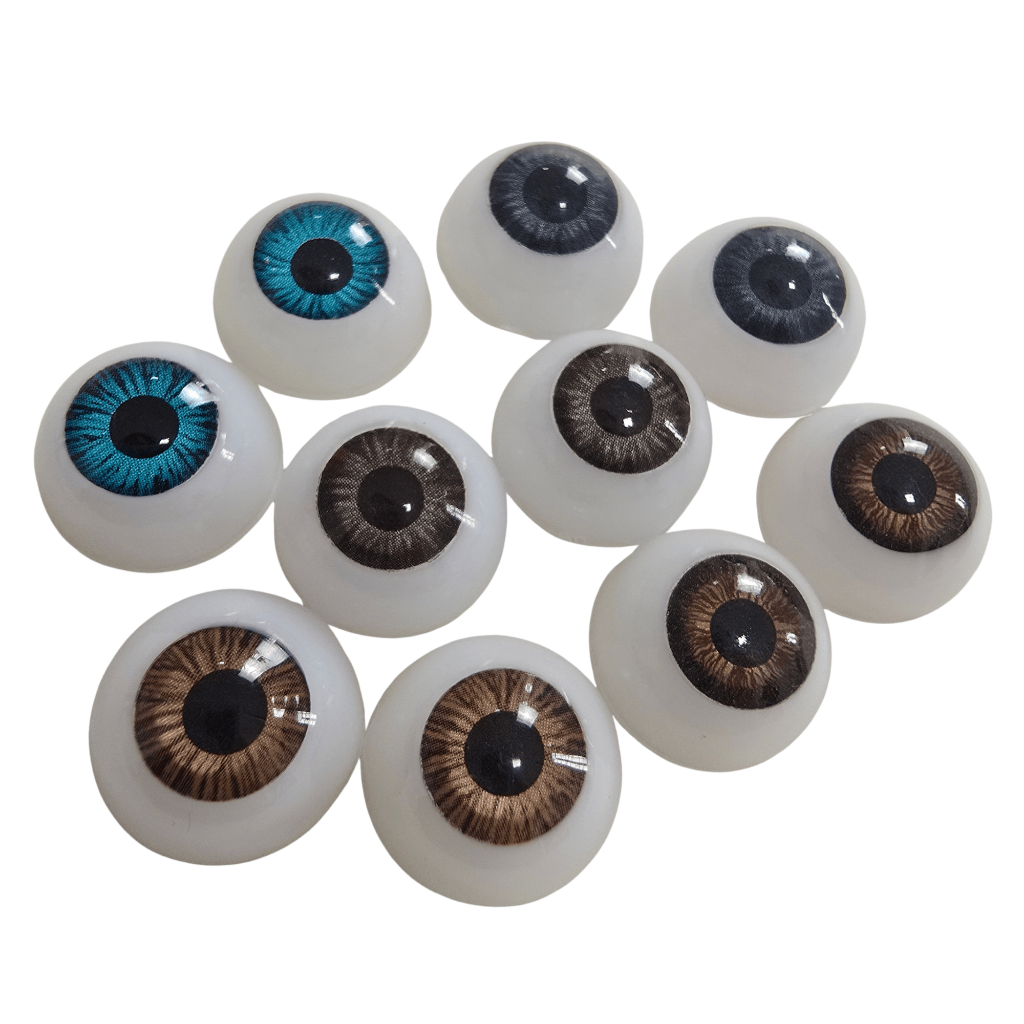 6 pares de olho Realista tamanho 16mm para boneca bebê reborn, olho de acrílico diversas cores em Oferta na Shopee