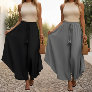 Calça Feminina Cintura Alta Godê Pantacourt Pantalona Duna Larga Festa Elegante em Oferta na Shopee