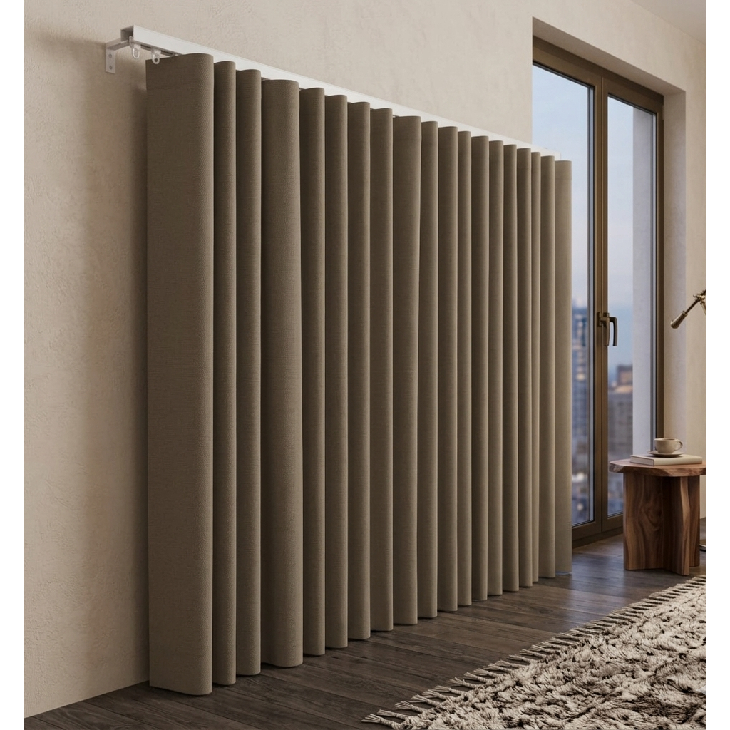 Cortina Trilho Suíço 6,00x2,50 Blackout Tecido Corta Luz Luxo em Oferta na Shopee