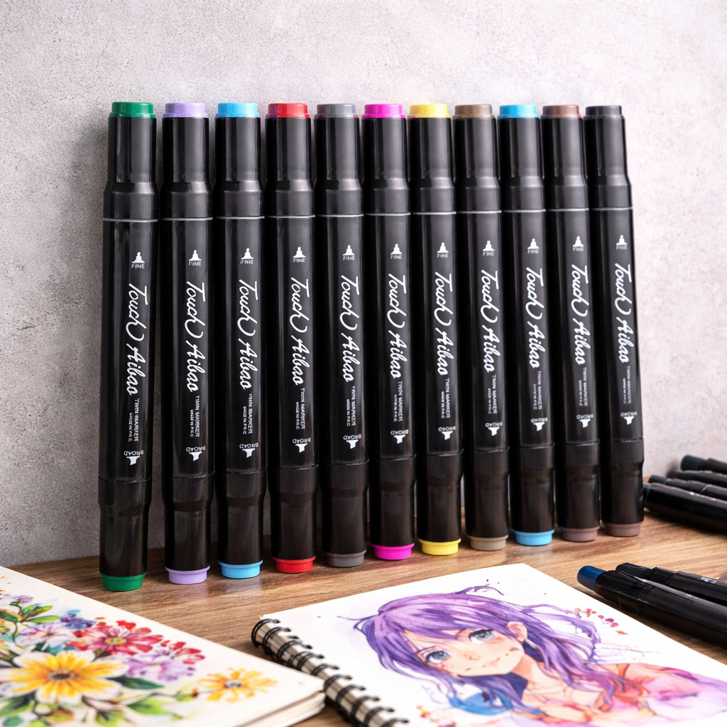 Kit 12 Canetas Marcadores Soft Touch Dual Álcool Profissional Desenho · foto 2
