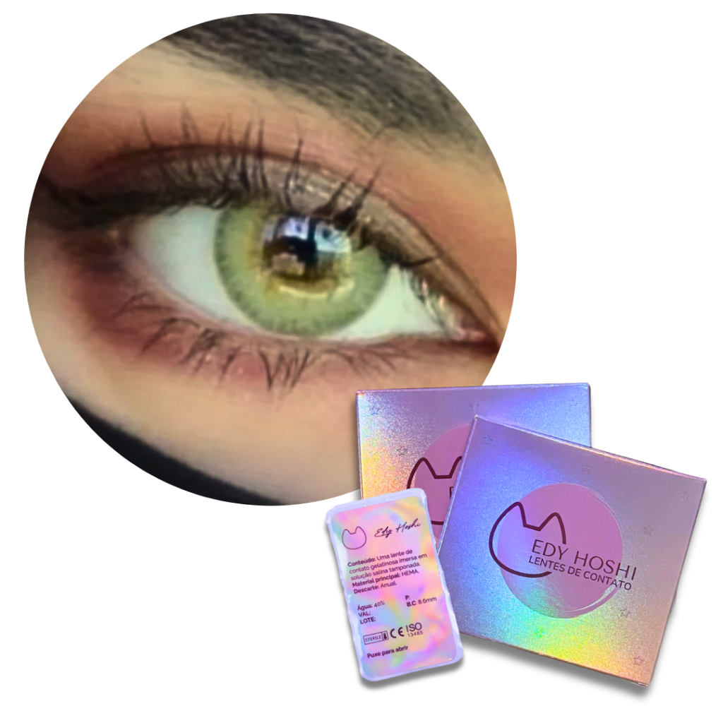 Lentes De Contato Edy Hoshi LA Girl Green - Par Anual