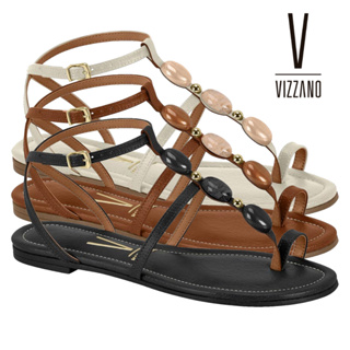 Sandália de Dedo Feminina Vizzano Rasteira Casual Fivela Rasteirinha Pedraria Confortável Original em Oferta na Shopee