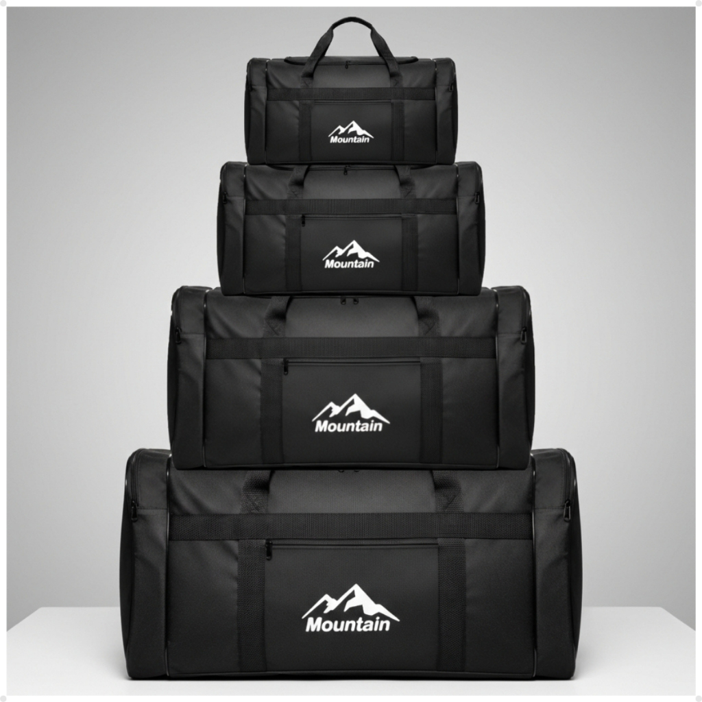 Kit 4 Bolsa De Viagem Completo Resistente Dobrável Praia Media GG G M P Grande Media Familia Ferias