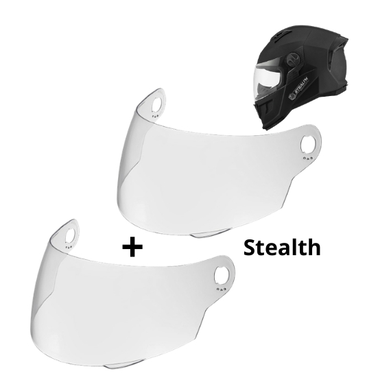 2 Viseira Cristais Para Capacete Stealth (com os 2 Encaixes REDONDOS) Compatível Pro Tork