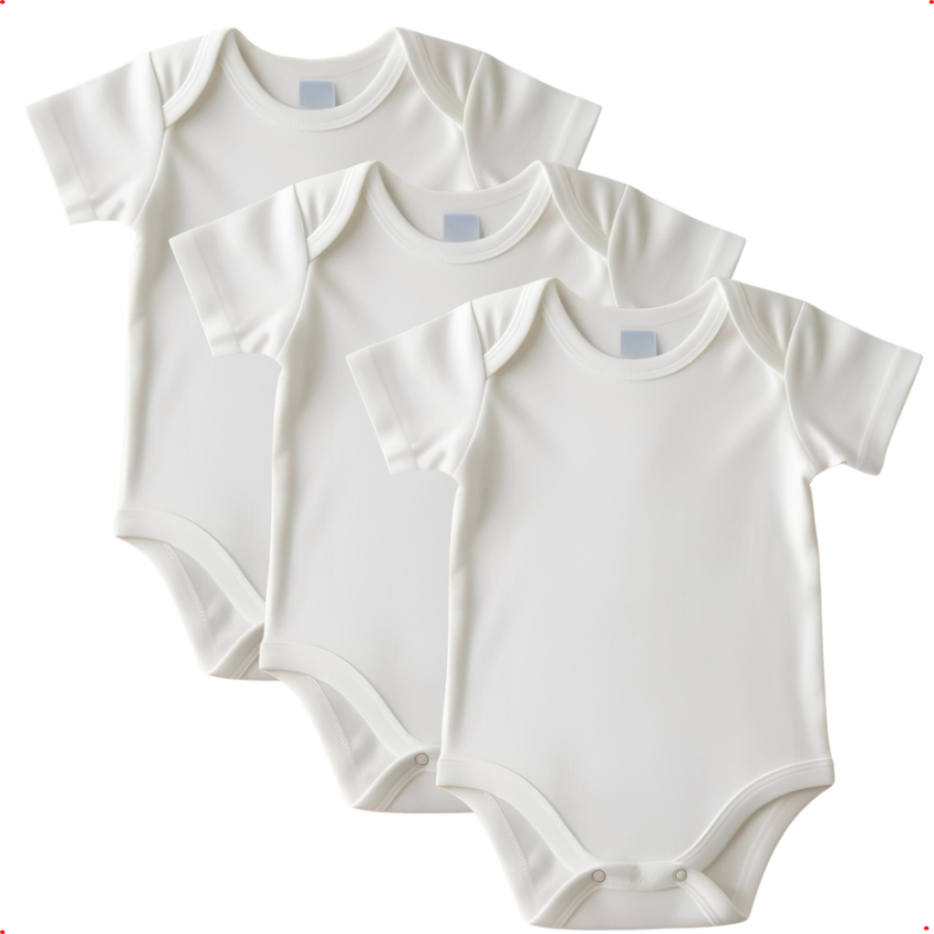 Kit 3 bodies brancos lisos 100% algodão enxoval do bebê maternidade premium