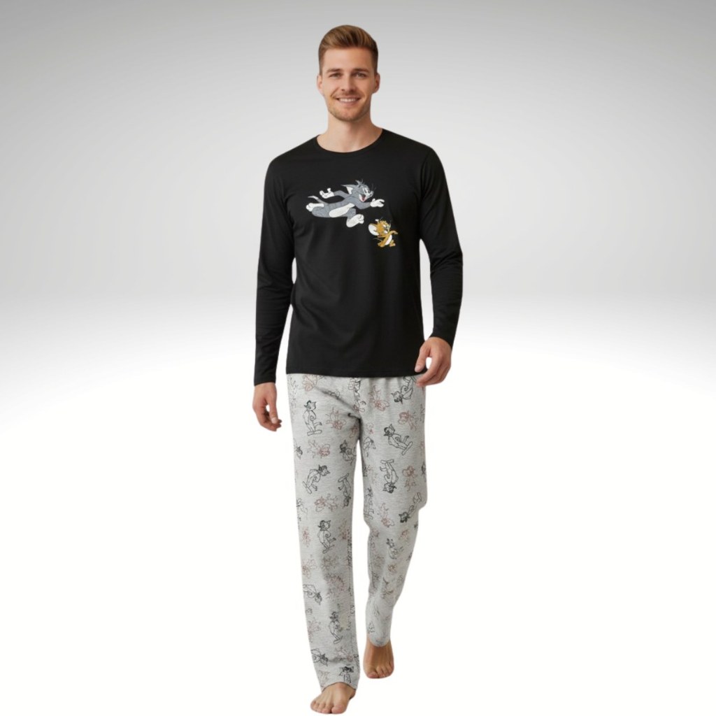 Pijama Longo Masculino Frio Blusa e Calça Comprida Inverno Xadrex