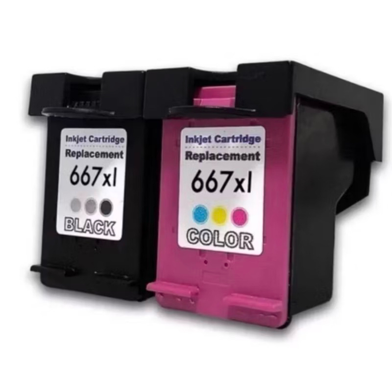 Par de cartucho 1 667xl preto 1 667xl colorido em Oferta na Shopee