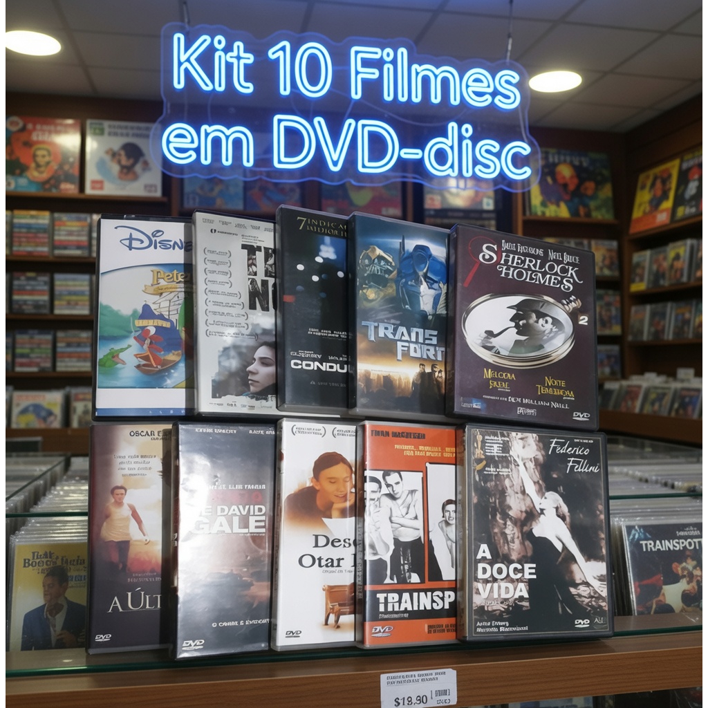 Kit com 10 unidades de Filmes em DVD - entre eles, Em Teu Nome e A Última Ceia