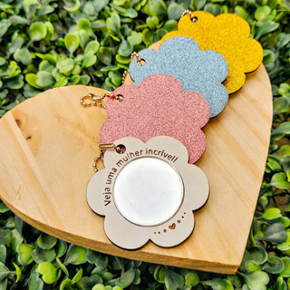 kit 12 Mini Chaveiro Espelho Flor Brinde Dia Das Mães Mulheres MDF com nomes em Oferta na Shopee