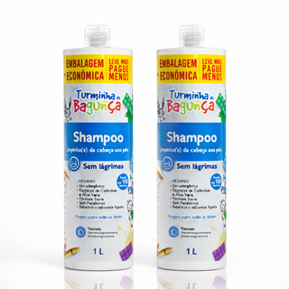 02 Shampoo \ Sabonete Liquido Infantil 1LT Turminha da Bagunça - Sem Lágrimas em Oferta na Shopee