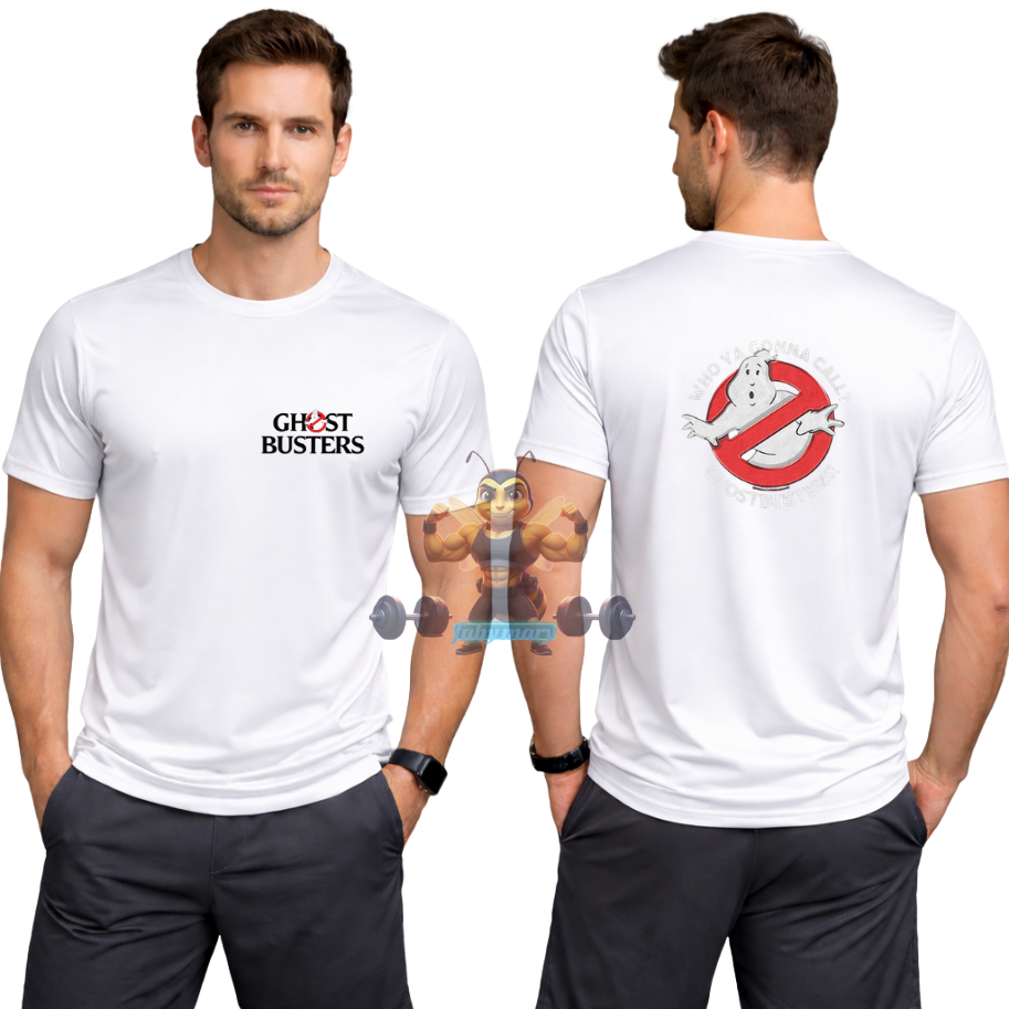 Camiseta Esportiva Premium Estampa Nostálgica GHOST BUSTERS - Tecnologia Dry-Fit Leve Academia Lazer Esporte Corrida