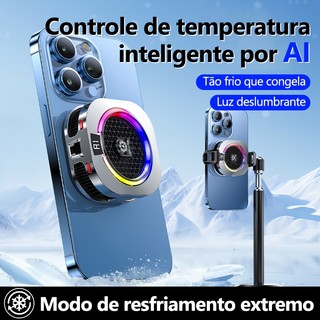 [Novo 2026] Radiador magnético para celular com controle de temperatura AI - versão gelada