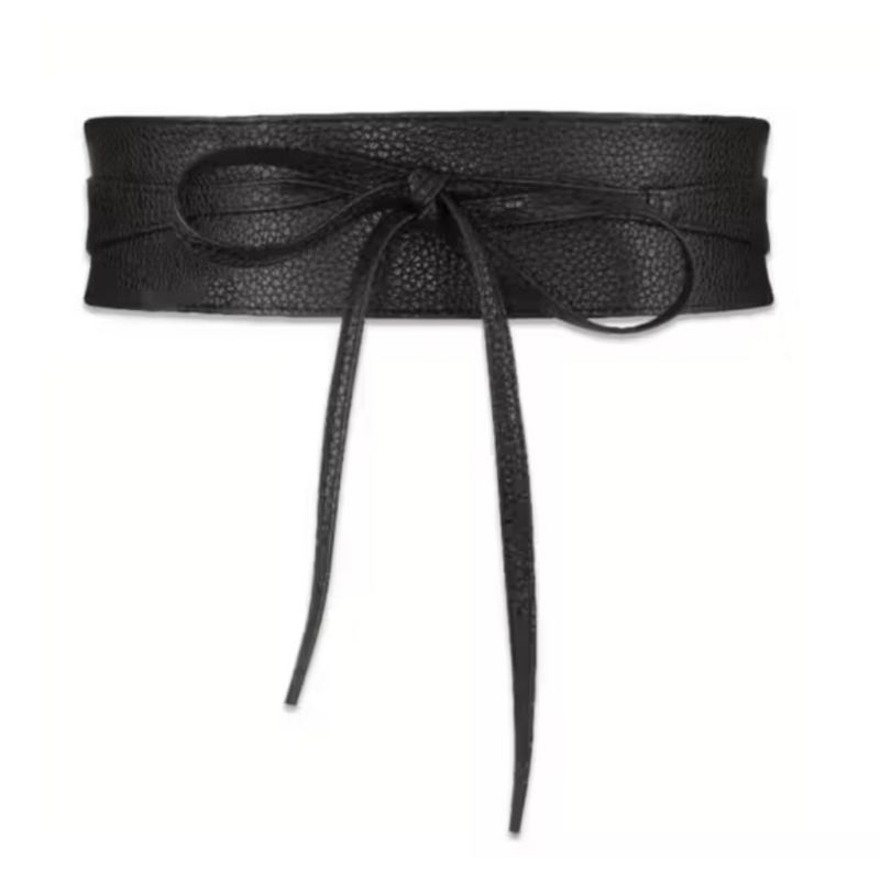 Cinto faixa de cintura largo de feminino em sintético , com laço de corset ajustável