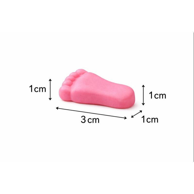 100 Mini sabonetes de pezinhos ROSA BEBE E AZUL BEBE cheirinho de bebê lembrancinhas