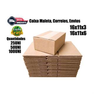 Caixas de Papelão 16x11x3 ou 16x11x6 Pequena Embalagem Mercado Envios Correios Ecommerce em Oferta na Shopee
