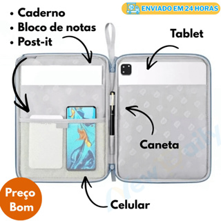 Capa Case Bolsa Pasta Para Tablet Galaxy Xiaomi 6PRO /Redmi pad SE/ Pro 12.1 iPad 7-10 à Pro 13” Polegadas em Oferta na Shopee