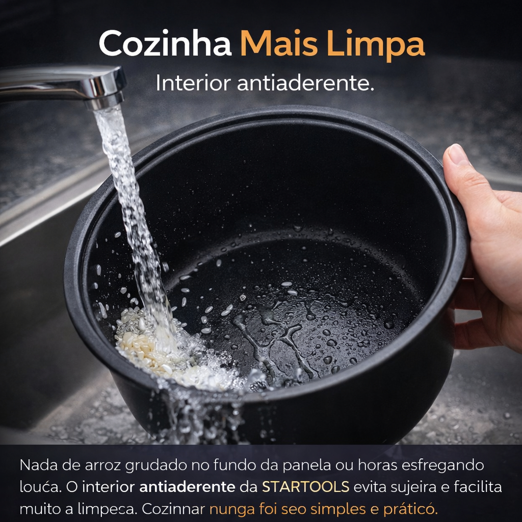 Panela de Arroz Elétrica 1L Compacta Automática 220V Cozimento Rápido