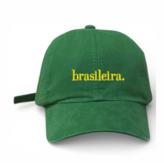 Boné Dad Hat Unissex em Sarja 100% Algodão Aba Curva Personalizado brasileira. em Oferta na Shopee