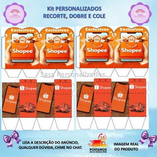 TEMA SHOPEE LEMBRANCINHA com ou sem nome com 20/40 ITENS CAIXAS MILK E CORAÇÃO em Oferta na Shopee