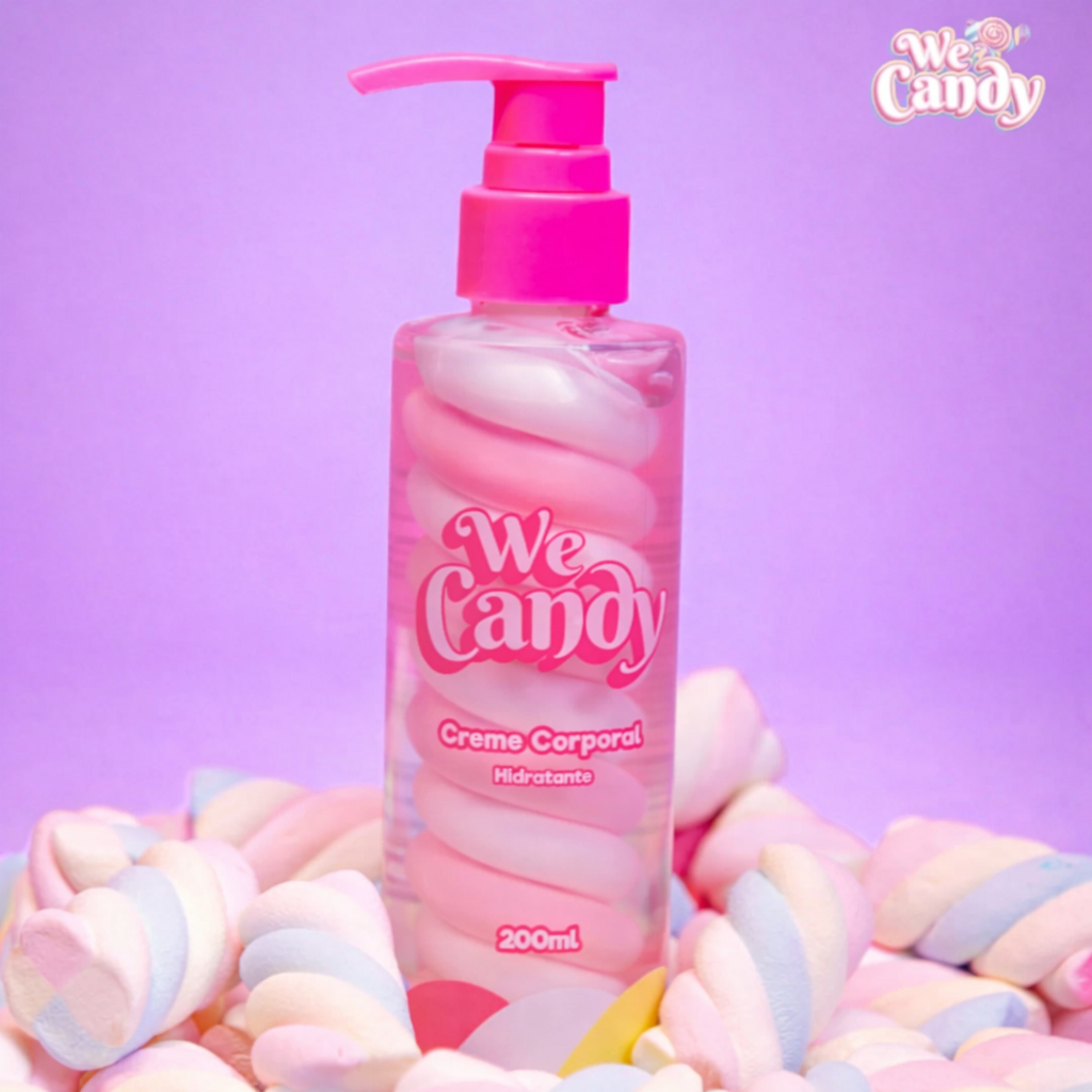 Creme Corporal We Candy Hidratante – Perfume Doce, Pele Macia e Cheirosa Embalagem Fofa