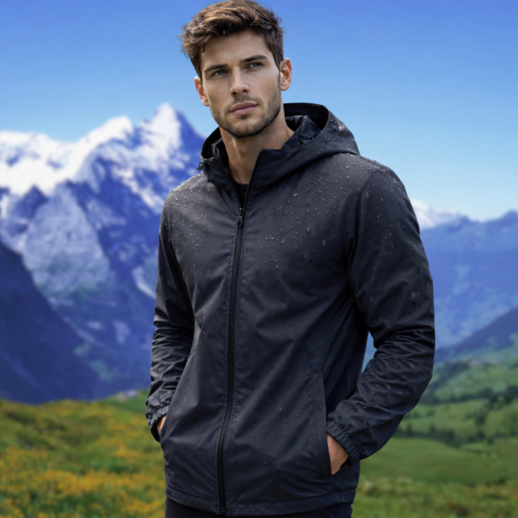 Corta Vento Masculina Jaqueta Lisa com Capuz e Bolso e ziper Ideal Dia a Dia e Caminhadas Academia