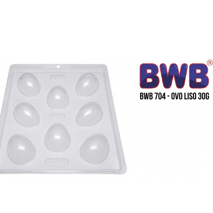 FORMA DE ACETATO SIMPLES OVO LISO 30G BWB 704