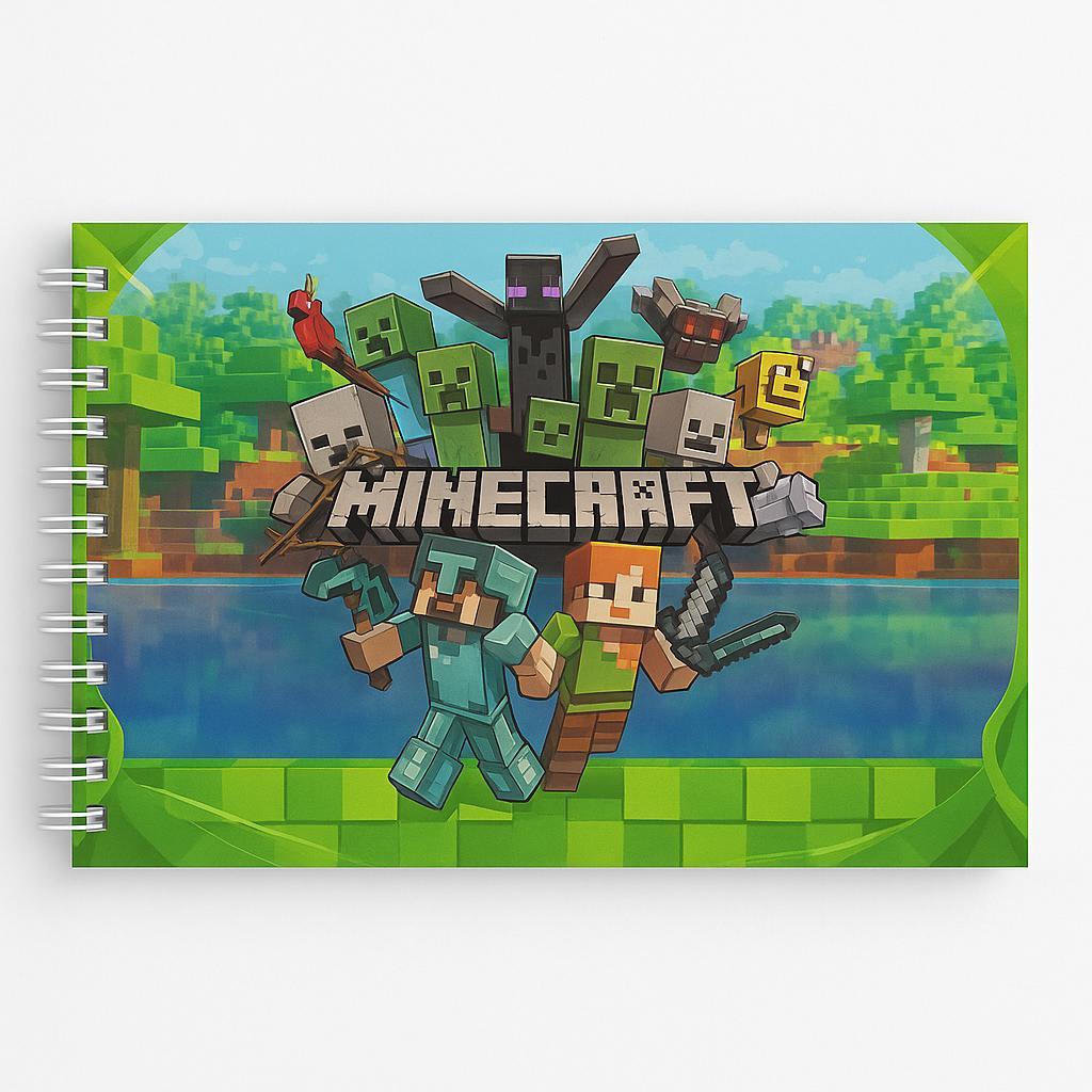 Livro De Colorir Minecraft - Capa Dura 50 Folhas