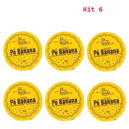 Kit c/6 Pó Facial Banana Ultrafino Tá Linda