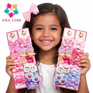 ANA 1108 Kit 24 Pcs de prendedor Infantil elastico+bico de pato desenho -modelo aleatório…