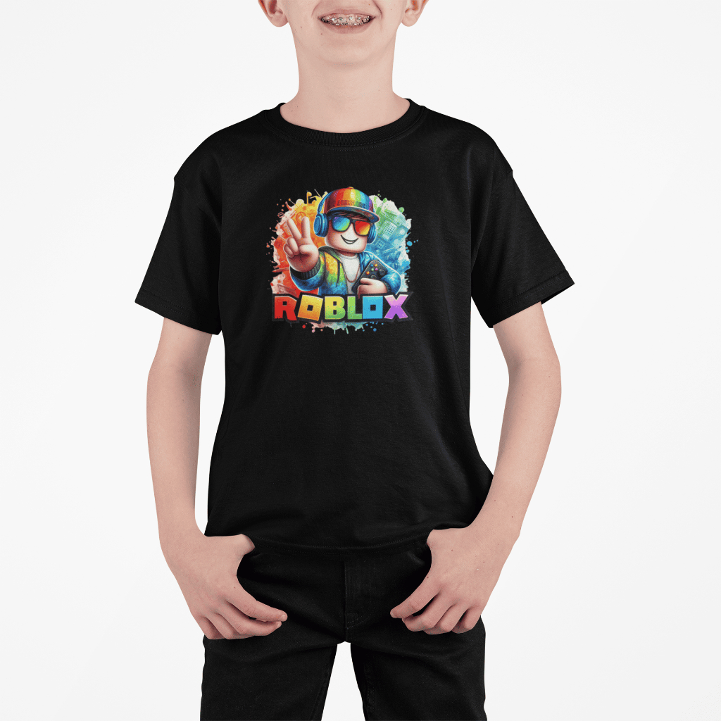 Camiseta Infantil 100% Algodão Premium Confortável para Crianças Modelo: Roblo Personagem - Novidade Especial da loja