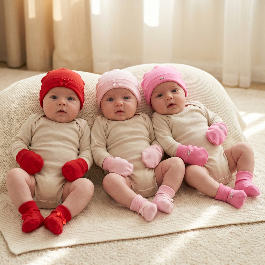 Kit 3 Toucas 3 Luvas e 3 Pantufas para Bebê Menino e Menina Recém Nascido Confortável Promoção em Oferta na Shopee