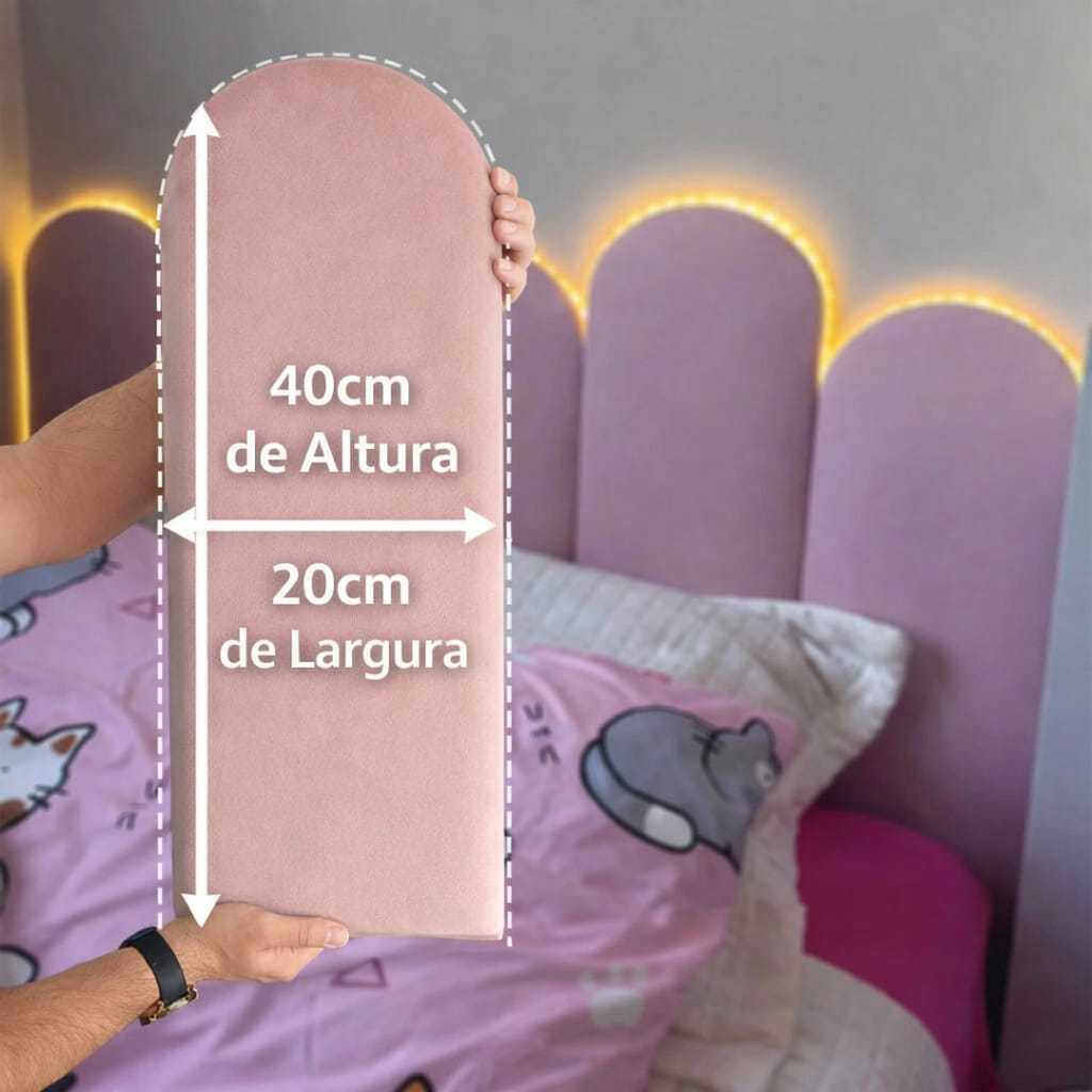 Cabeceira estofada adesiva com até 10 und - 20x40cm cada em Oferta na Shopee