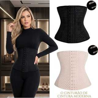 Cinta Modeladora Feminina Elastique – Reduz Medidas, Afina a Cintura e Define o Abdômen em Oferta na Shopee