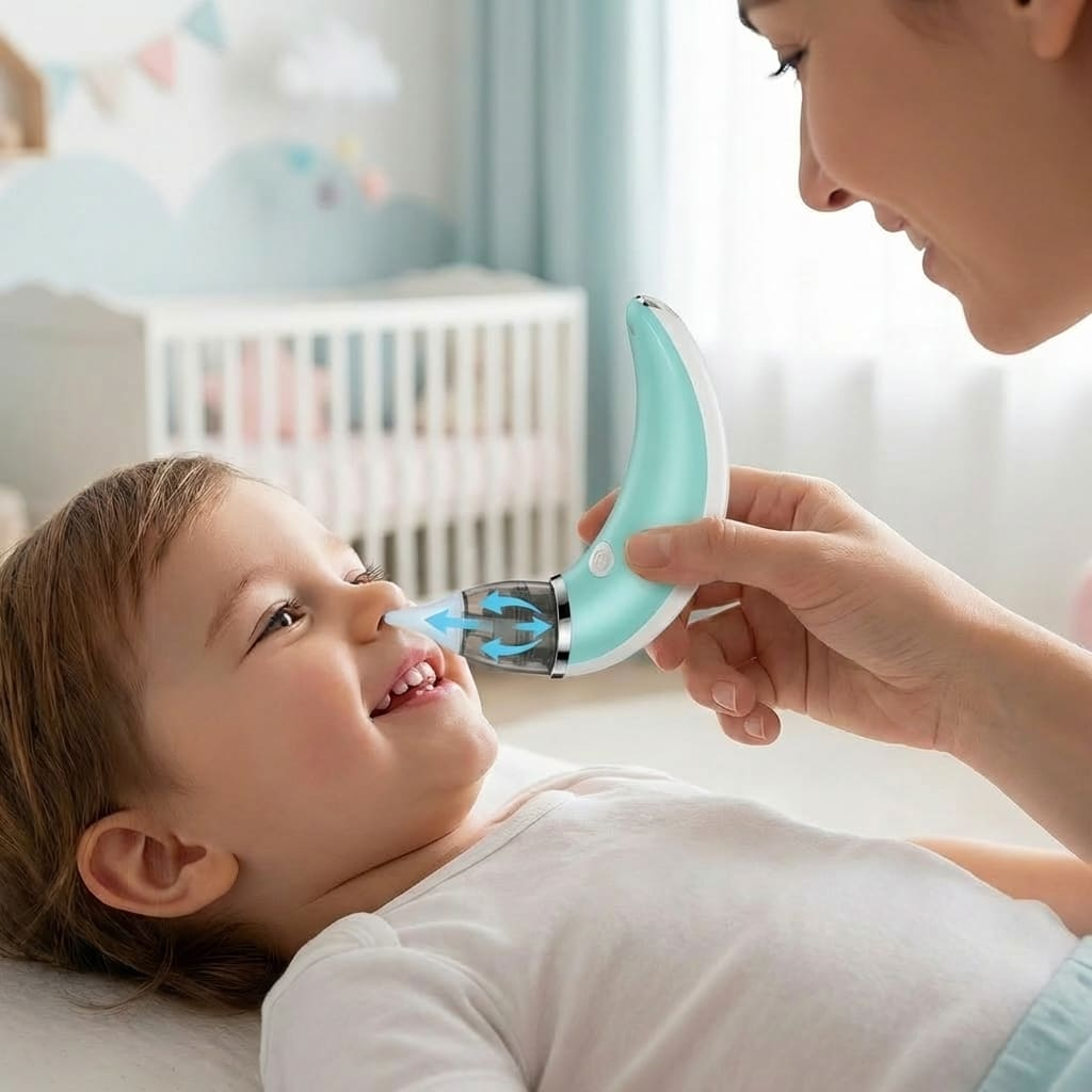 Aspirador Nasal Bebê Recarregável Silicone Elétrico 5 Níveis Sucção Ajustável