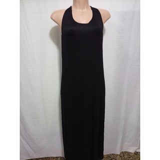 VESTIDO LONGO EM VISCOSE ALÇA TRANSPASSADA NAS COSTAS
