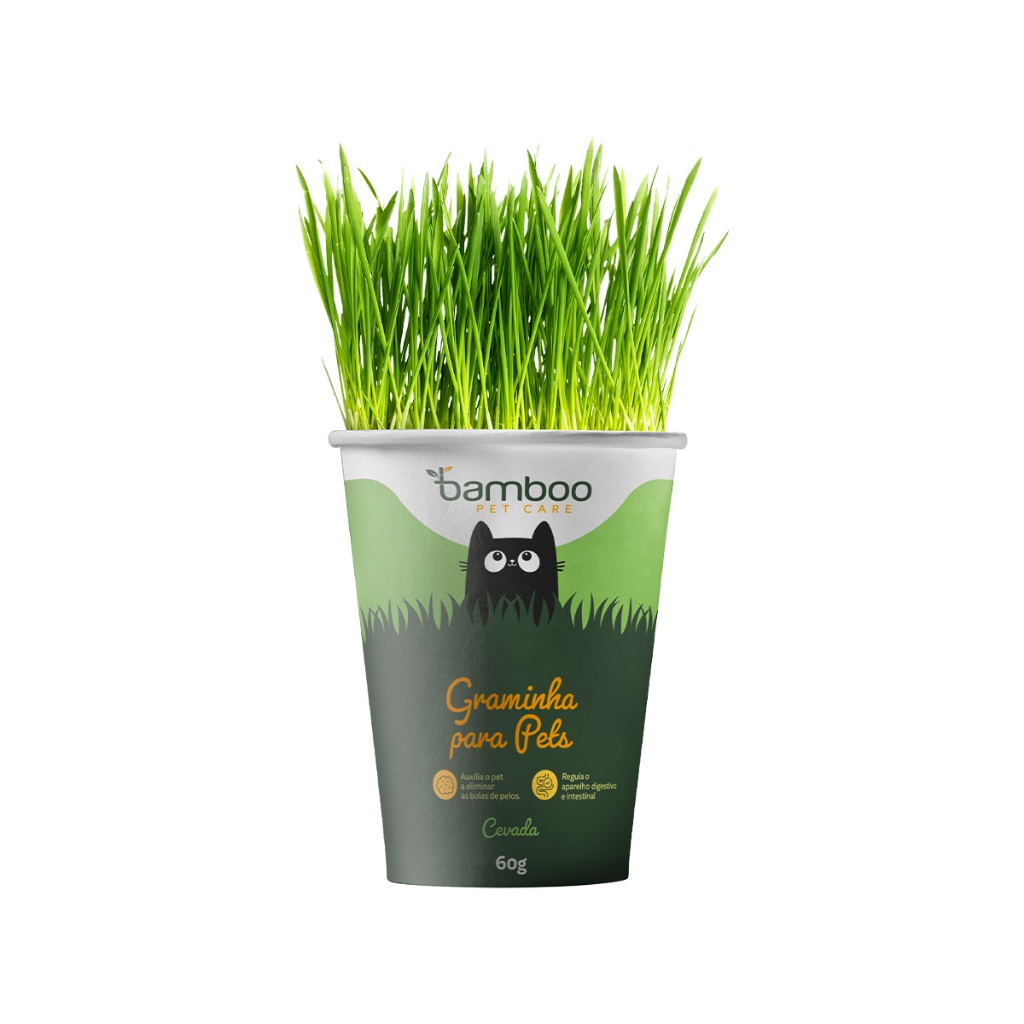 Graminha Digestiva Cevada - Eliminação De Bolas De Pelo 60g