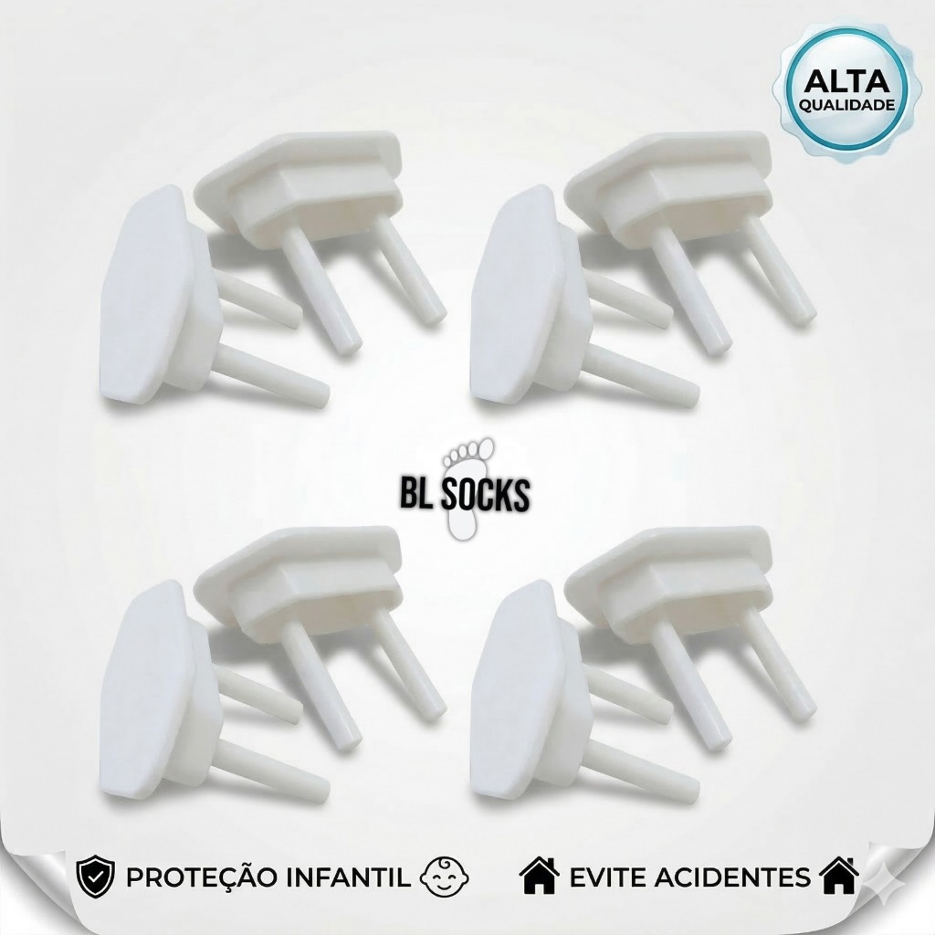 Kit 24 Protetores de Tomada Infantil Segurança para Bebê Anti Choque Elétrico Proteção Residencial