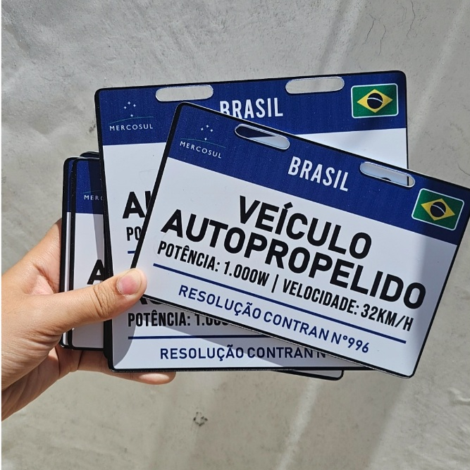 Identificação para Bicicleta e Scooter Elétrica 1000W 800W 650W 500W 18x12cm