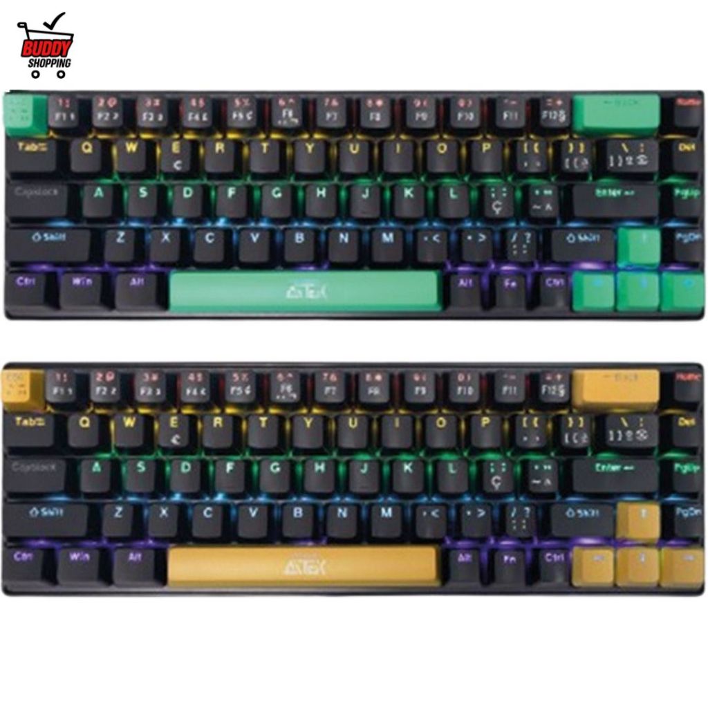Teclado Mecânico Gamer RGB ABNT2 ATE-M0691 Compacto Layout BR Mini LED Para PC Setup Jogos em Oferta na Shopee