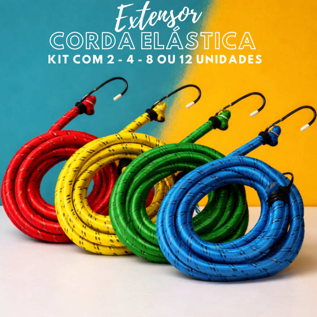 kit Elástico Bagageiro Extensor  Com Gancho De Ferro Corda Aranha De Moto Envio Rapido em Oferta na Shopee