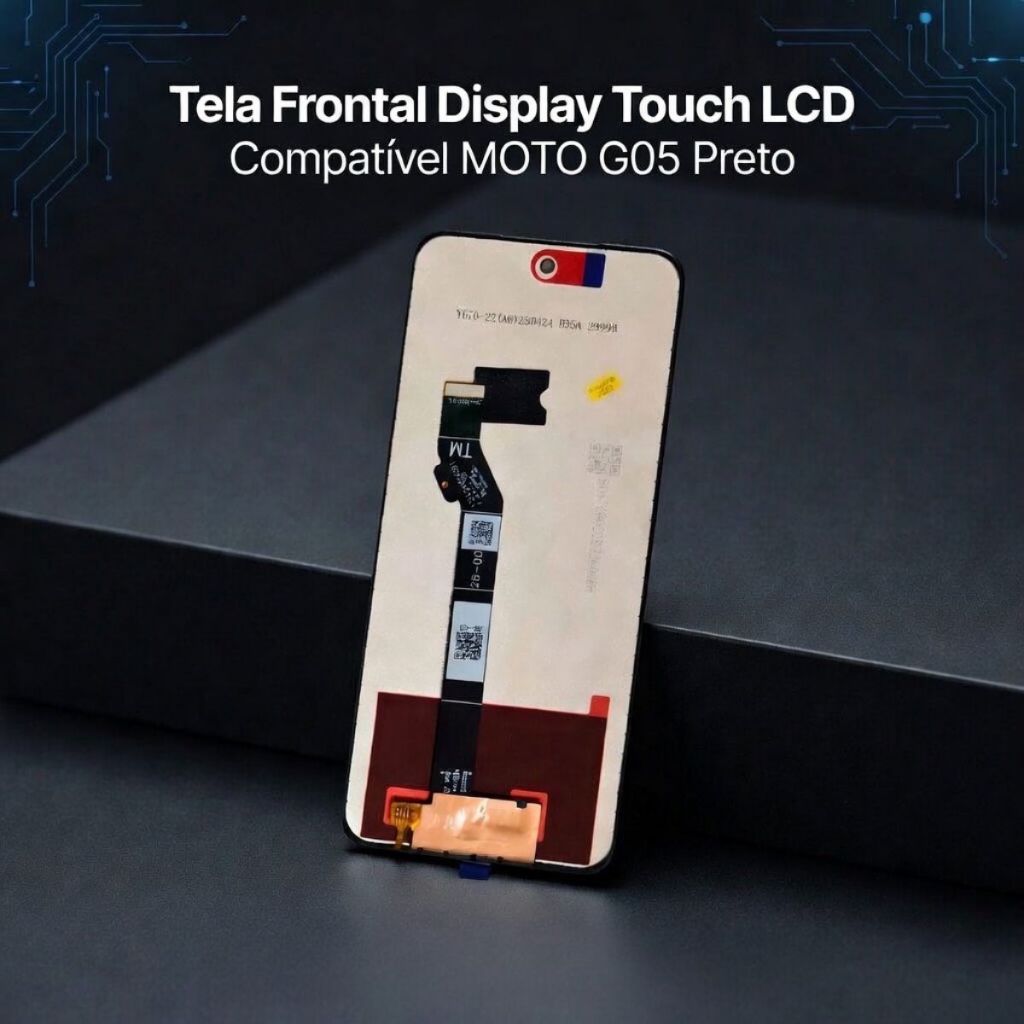 Frontal Tela Display Touch LCD Universal para MOTO G05 Preto Reposição Peça Completa SEM ARO