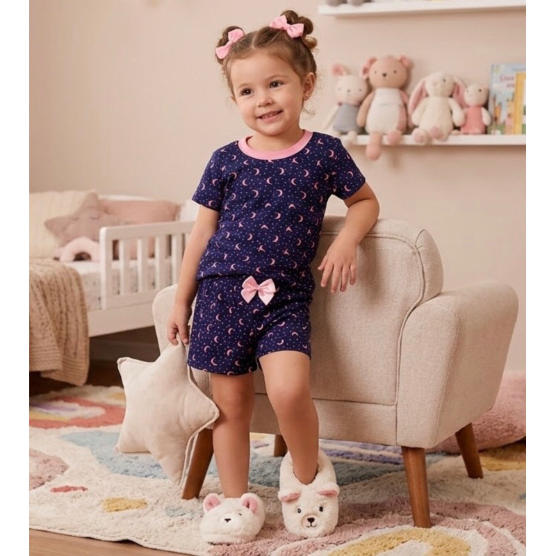 Pijama Infantil Menina Suede Toque de Algodão - Conjunto Conforto Premium