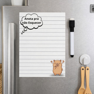 Lousa Magnética para Geladeira Anotações Planner Organizador Prático Lembretes + Caneta Q…